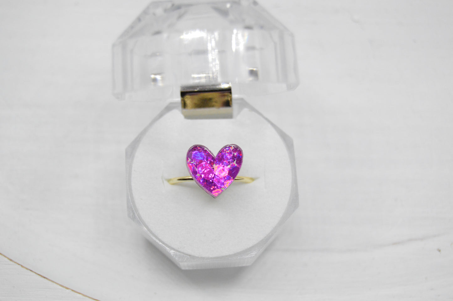 Acrylic Heart Ring