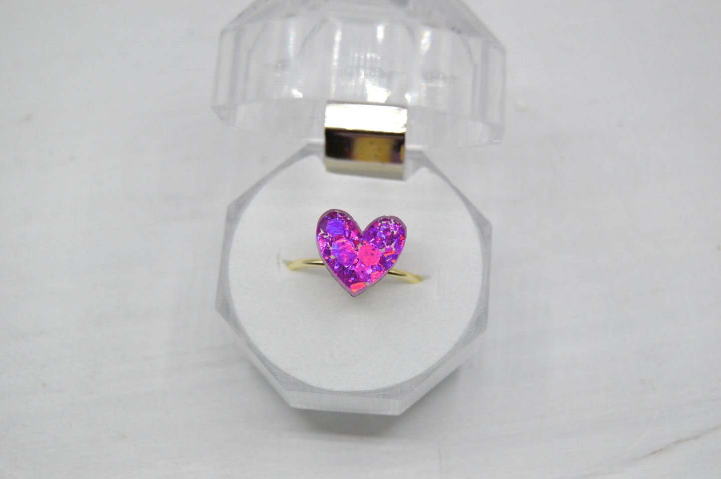 Acrylic Heart Ring