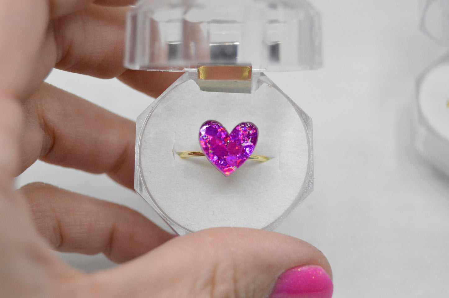 Acrylic Heart Ring